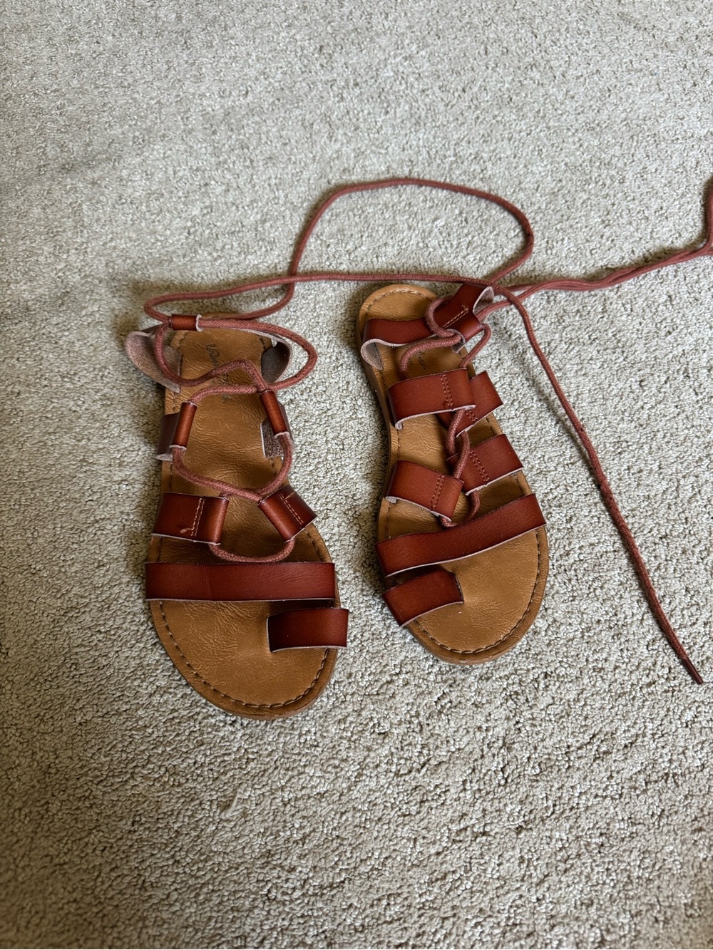 Universal Thread Brown Lace-Up Gladiator Sandals